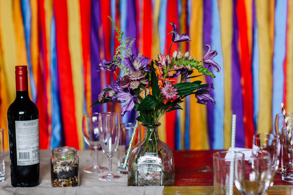 Secret Barn Sussex Wedding Rainbow Colourful Yvonne Lishman Photography