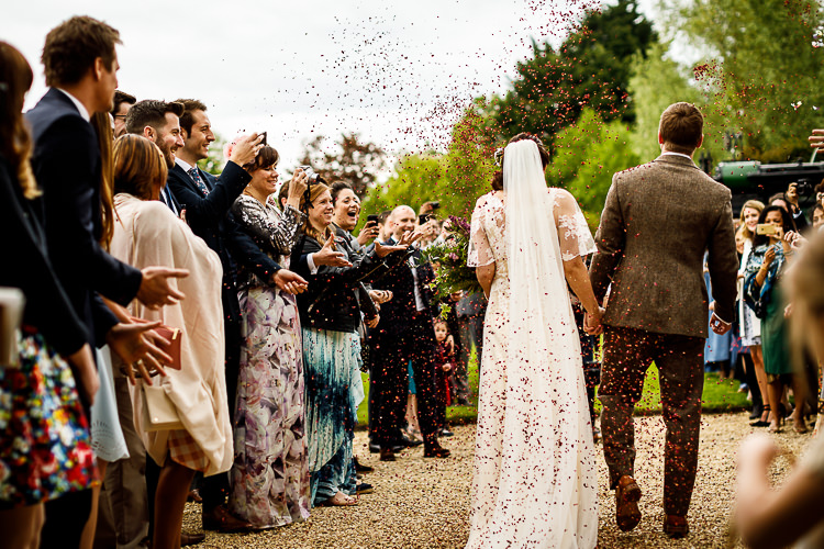 Confetti Throw South Farm Wedding Midsummer Night's Dream Lina and Tom Photography