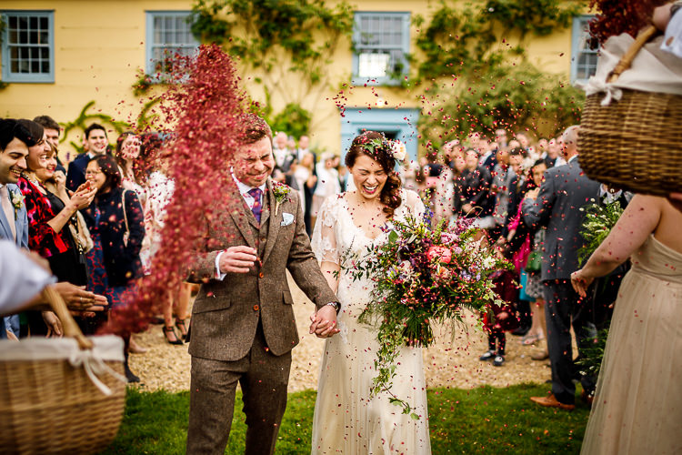 Confetti Throw South Farm Wedding Midsummer Night's Dream Lina and Tom Photography