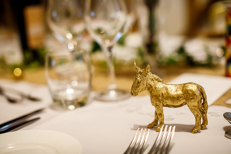 Gold Painted Animal Decor South Farm Wedding Midsummer Night's Dream Lina and Tom Photography