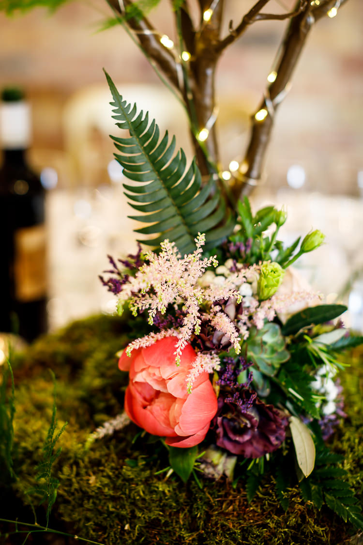 Flowers Branch Moss Peony Astilbe Foliage South Farm Wedding Midsummer Night's Dream Lina and Tom Photography