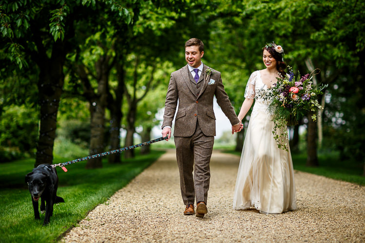 Brown Tweed Suit Groom Tie South Farm Wedding Midsummer Night's Dream Lina and Tom Photography