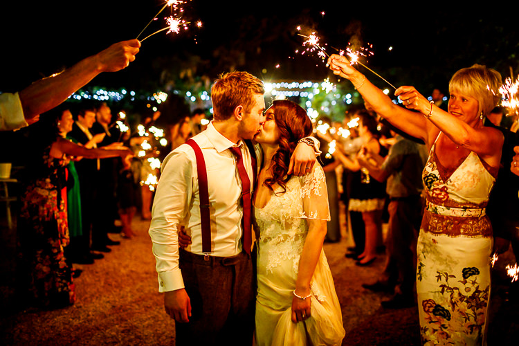 Sparkler Send Off Exit South Farm Wedding Midsummer Night's Dream Lina and Tom Photography