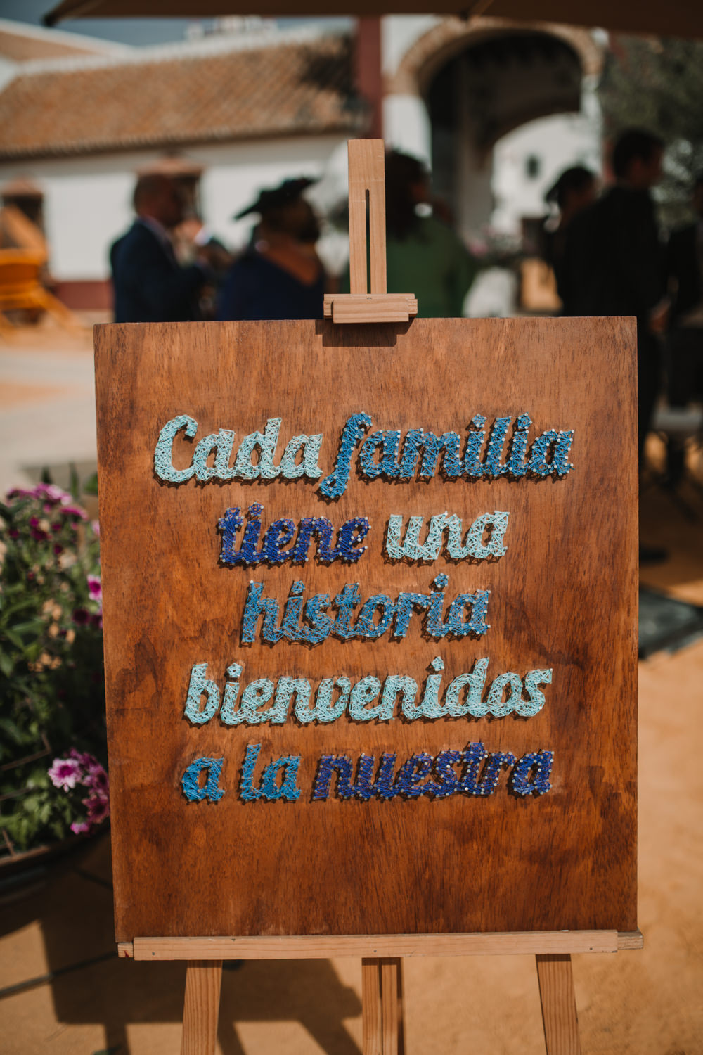 Outdoor Seville Destination Drinks Reception Spanish Sewn | Colorful and Heartfelt Wedding in Spain Boda&Films