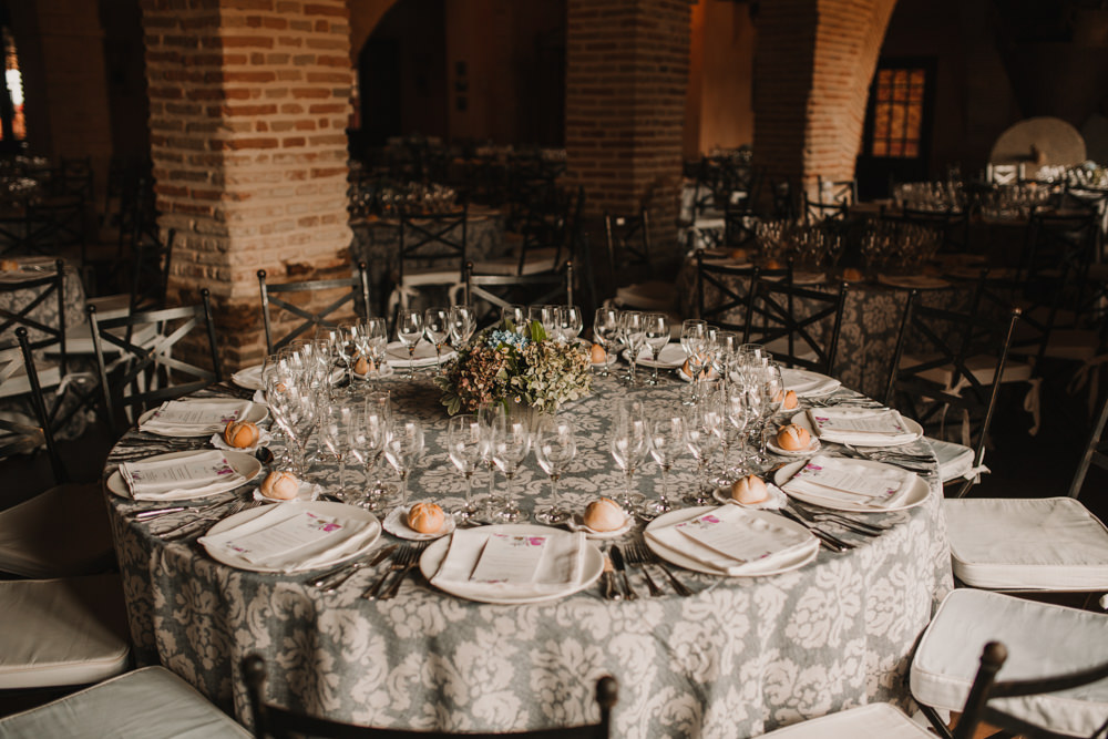 Outdoor Seville Destination Wedding Breakfast Patterned | Colorful and Heartfelt Wedding in Spain Boda&Films