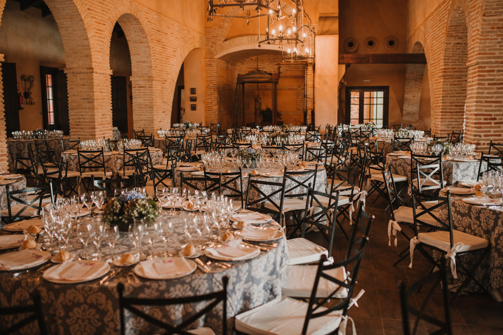 Outdoor Seville Destination Wedding Breakfast Villa Hacienda | Colorful and Heartfelt Wedding in Spain Boda&Films