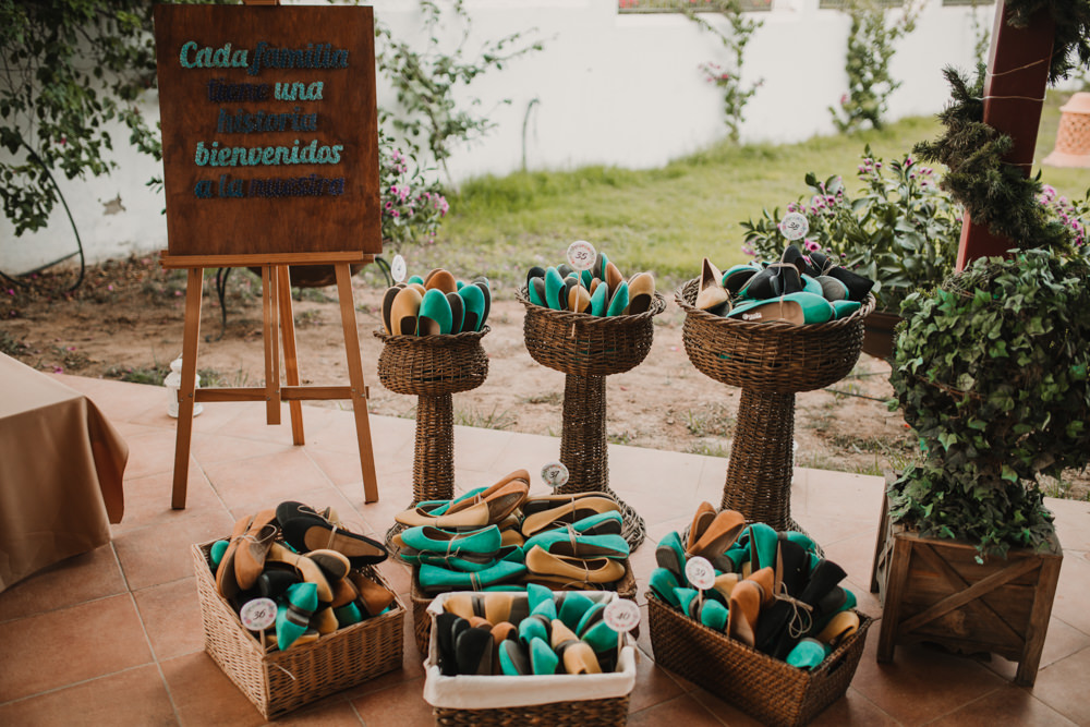 Outdoor Seville Destination Villa Hacienda Beige Green Shoes | Colorful and Heartfelt Wedding in Spain Boda&Films