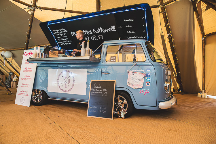 Truck Van Bar Drinks Tipi Garden Wedding Wedding Foxley Photography