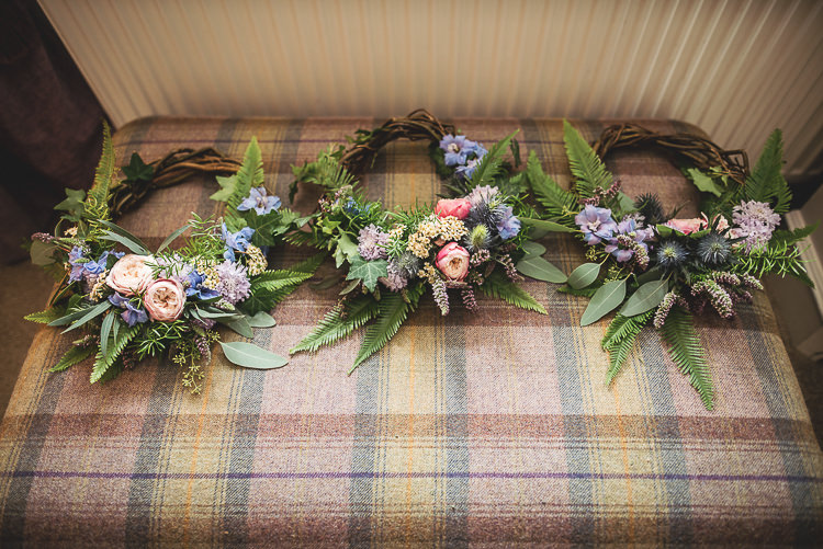 Flowers Headdress Crowns Bride Bridal Wreath Hoops Tipi Garden Wedding Wedding Foxley Photography