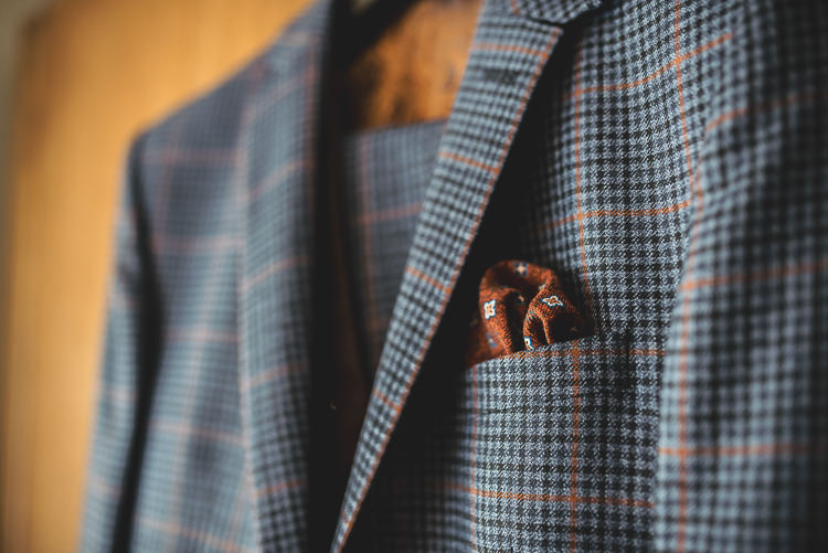 Check Suit Groom Jacket Tipi Garden Wedding Wedding Foxley Photography