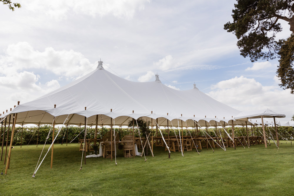 Open Side Marquee Tent Pole Stretch Tropical Boho Countryside Wedding Ideas Sarah Brookes Photography