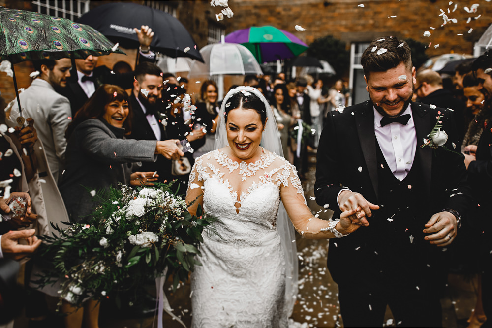 Confetti Throw West Mill Wedding HBA Photography