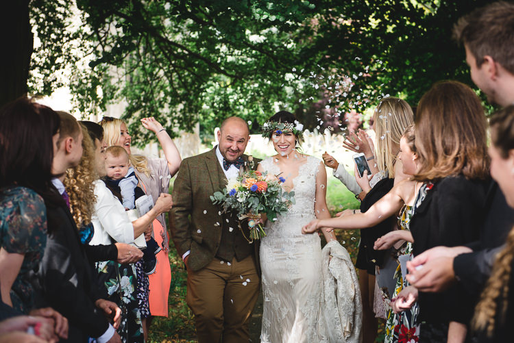 Confetti Wick Bottom Barn Wiltshire Wedding Heline Bekker Photography