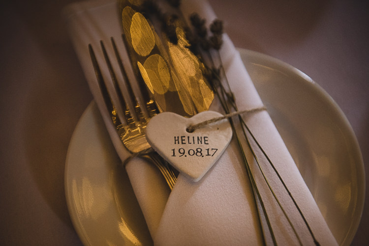 Ceramic Heart Place Name Favout Wick Bottom Barn Wiltshire Wedding Heline Bekker Photography