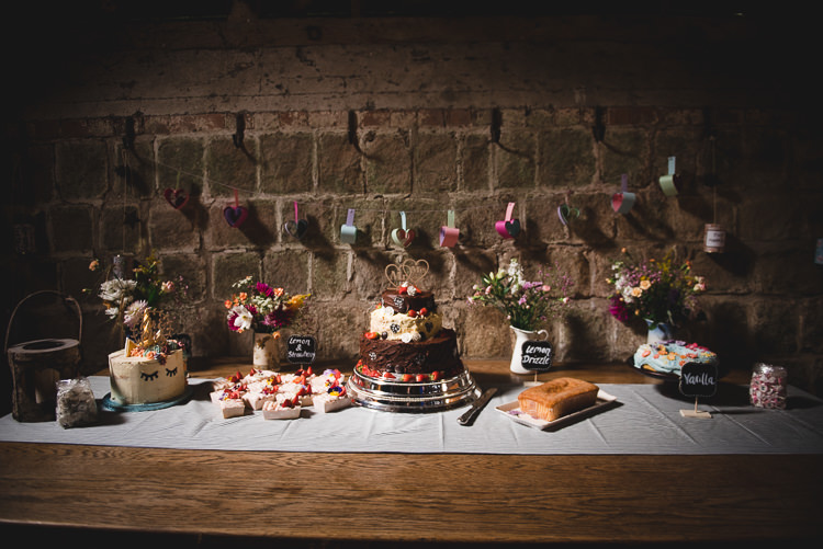 Cake Table Wick Bottom Barn Wiltshire Wedding Heline Bekker Photography