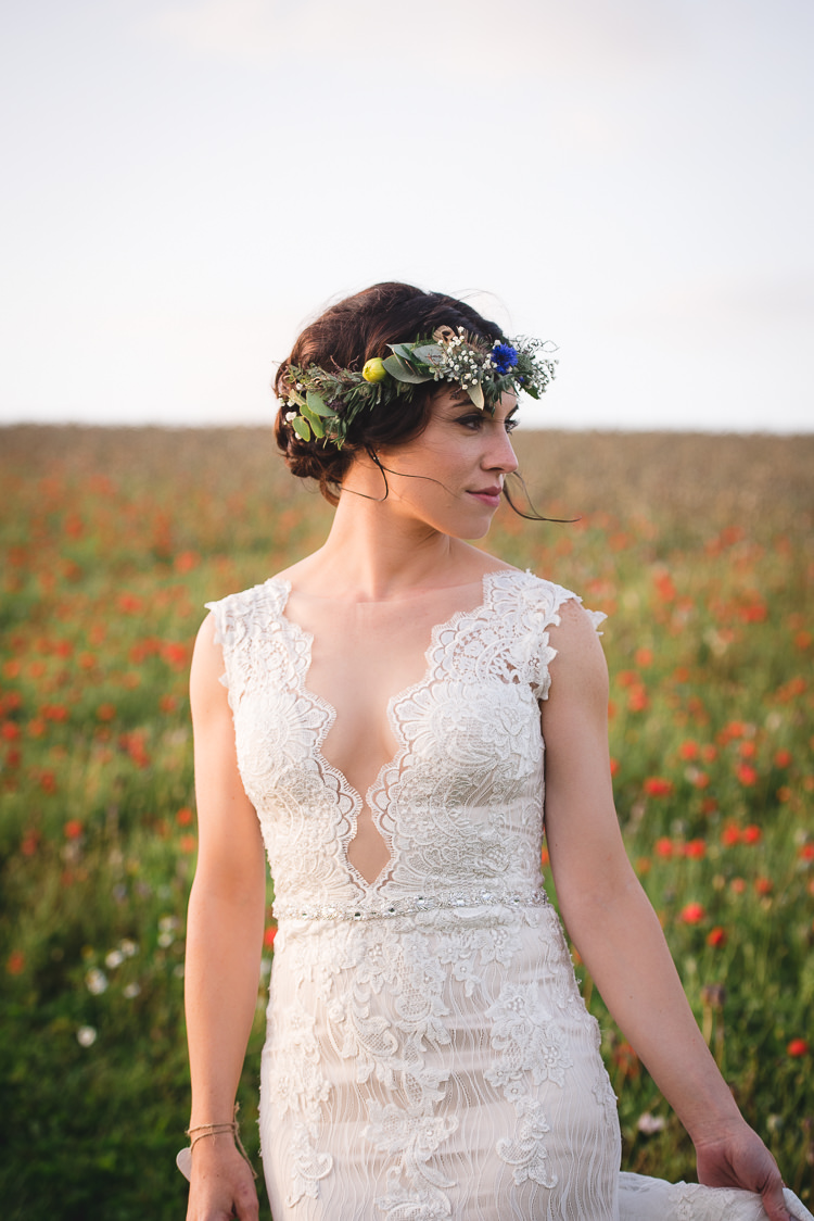 Sottero and Midgley Lace Dress Gown Bride Bridal Train Straps Wick Bottom Barn Wiltshire Wedding Heline Bekker Photography
