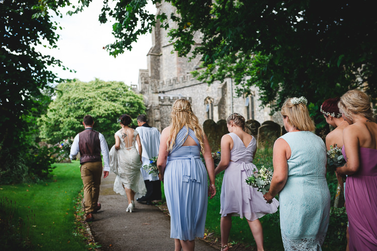 Mismatched Pastel Bridesmaid Dresses Wick Bottom Barn Wiltshire Wedding Heline Bekker Photography