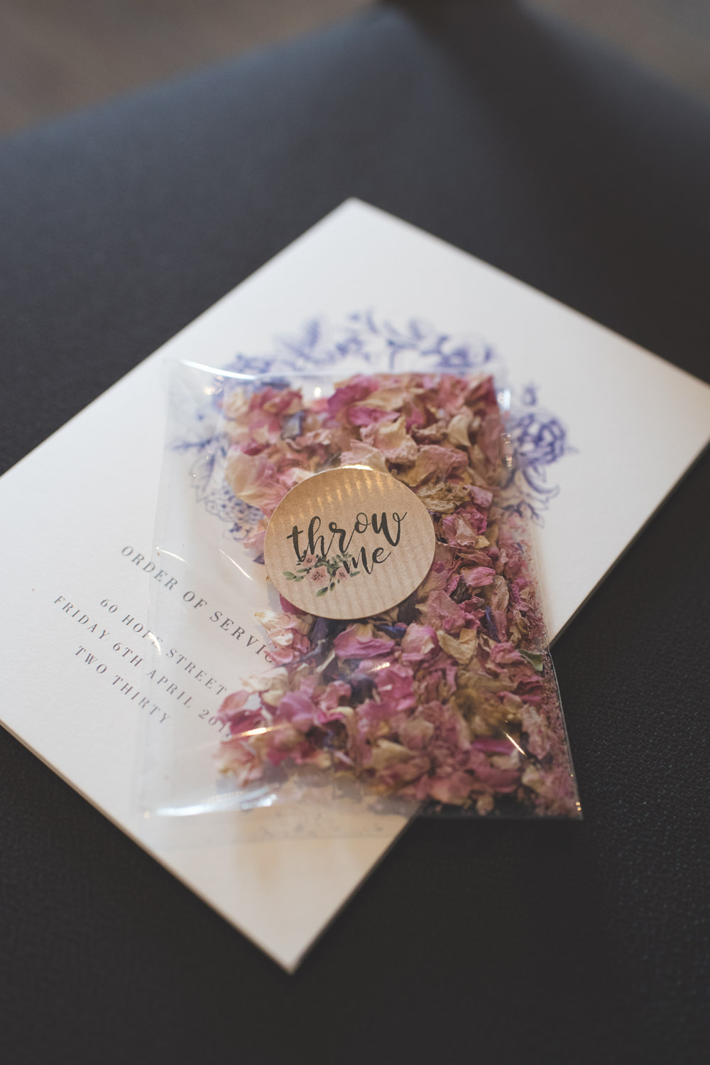 Confetti Dried Real Petals 60 Hope Street Wedding Lisa Howard Photography