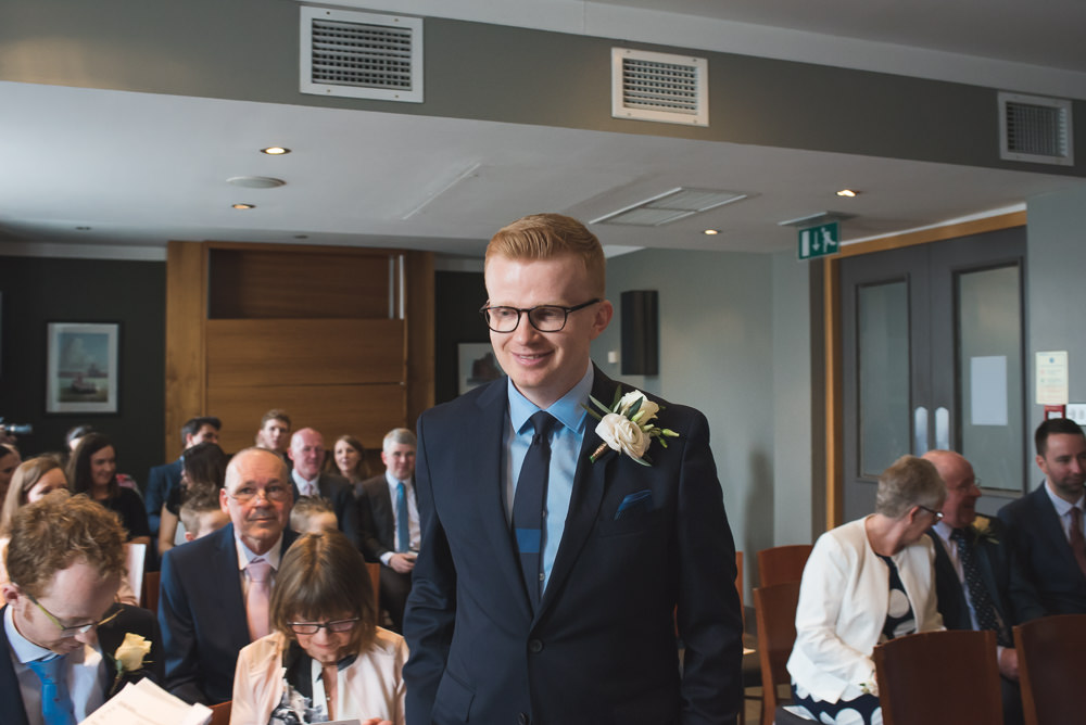 Navy Blue Hugo Boss Groom 60 Hope Street Wedding Lisa Howard Photography