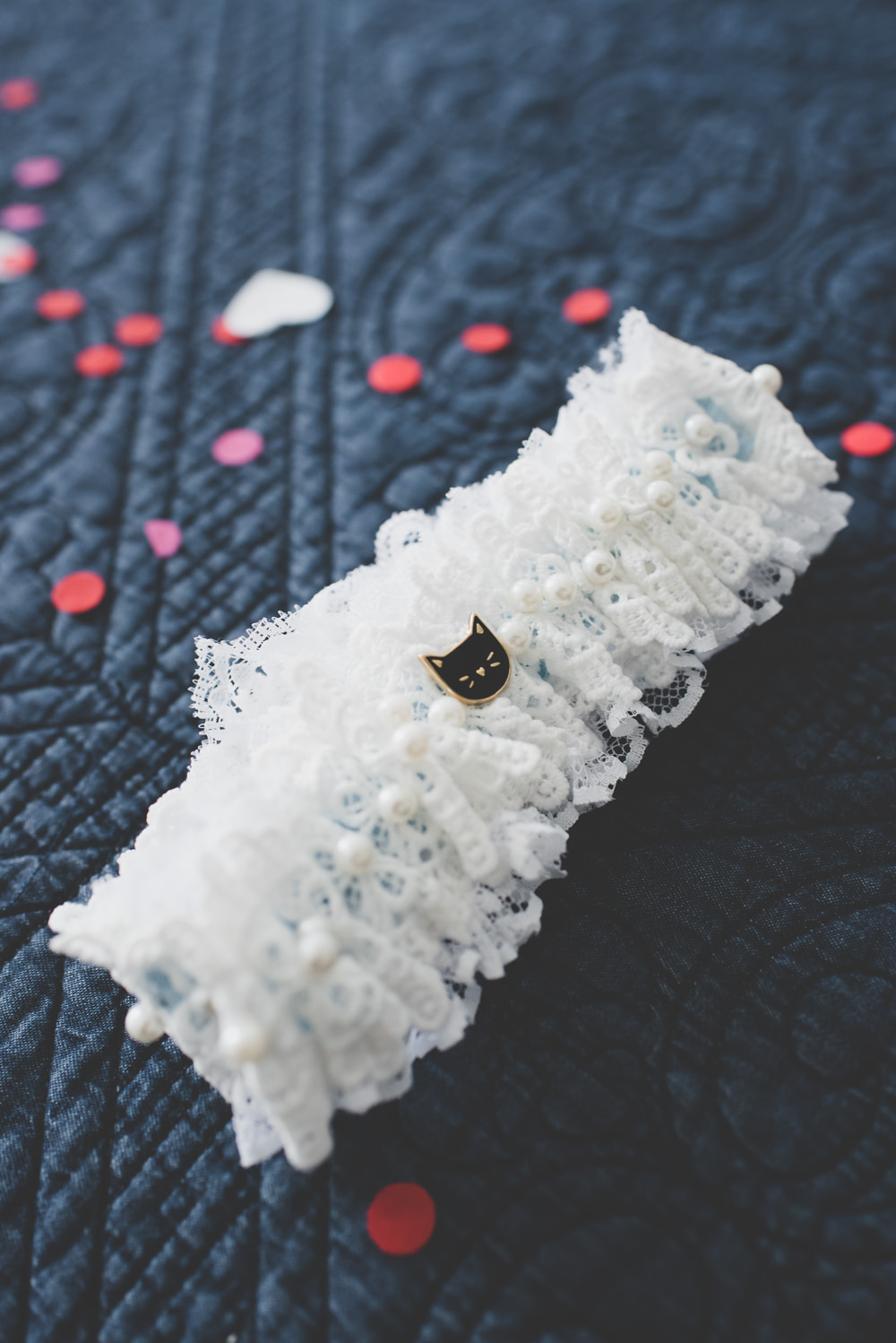 Bride Bridal Garter Lace Black Cat 60 Hope Street Wedding Lisa Howard Photography