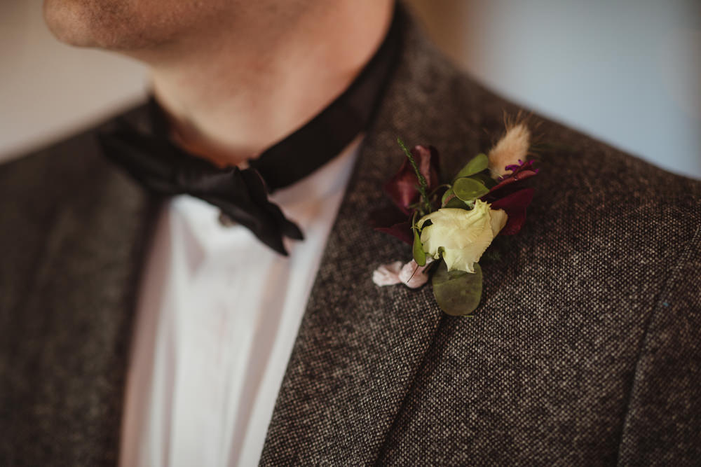 Buttonhole Groom Barn Wedding Ideas Thyme Lane Photography
