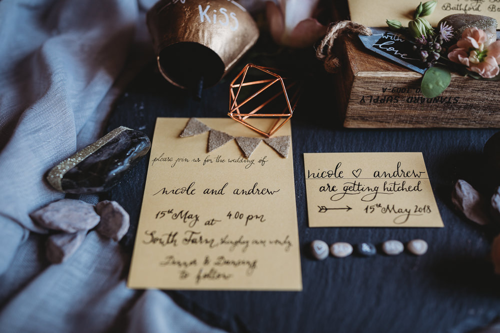 Calligraphy Stationery Invitation Invites Bunting Barn Wedding Ideas Thyme Lane Photography