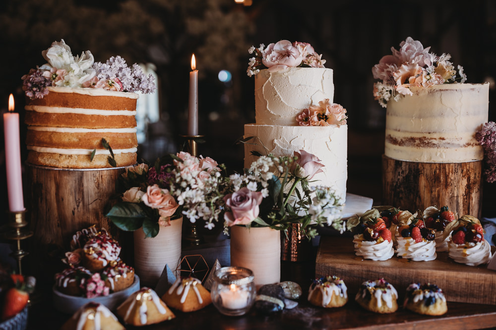 Cake Dessert Table Treats Rustic Pretty Barn Wedding Ideas Thyme Lane Photography