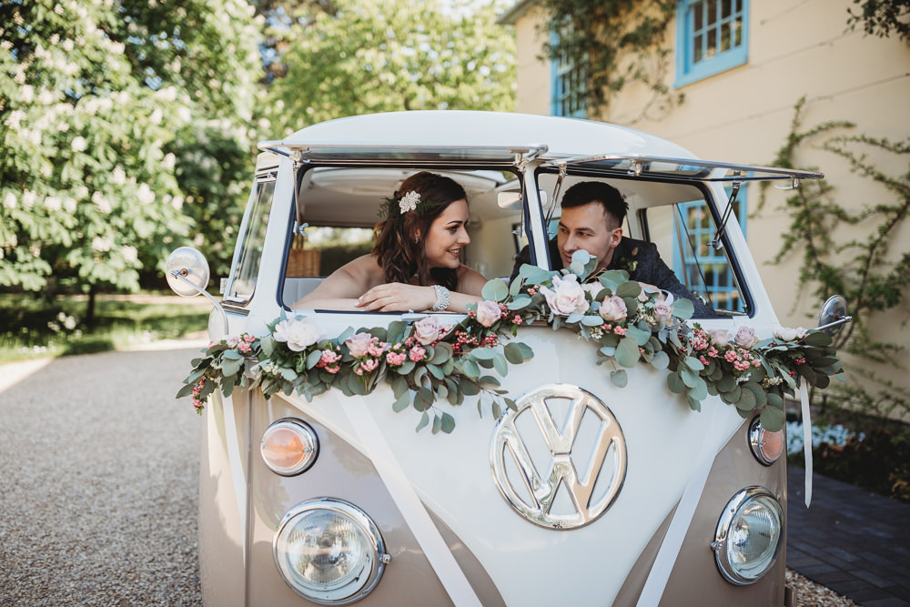 VW Camper Van Transport Barn Wedding Ideas Thyme Lane Photography