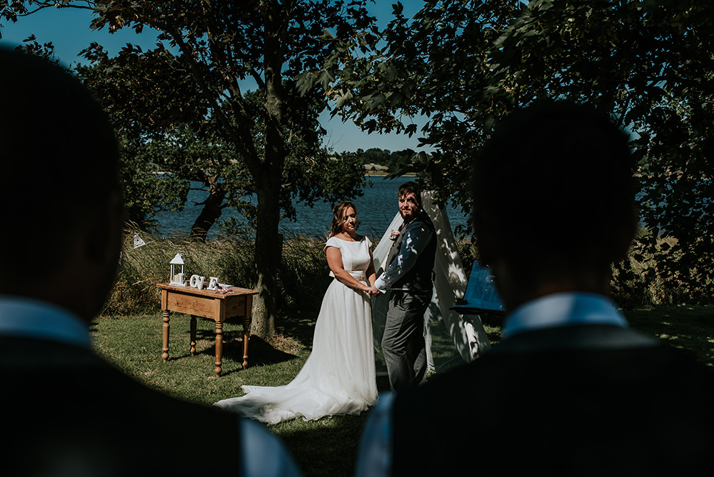 Outdoor Ceremony Blithfield Lakeside Barns Wedding Daniel McClane Photography