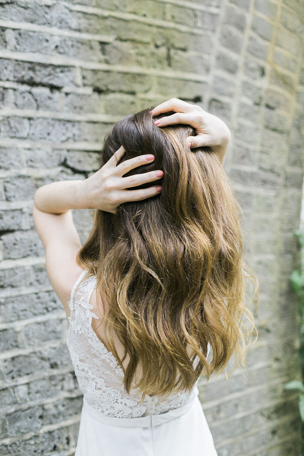 Hair Bride Bridal Loose Waves Long Burgundy Gold Wedding Ideas Sarah Porter Photography