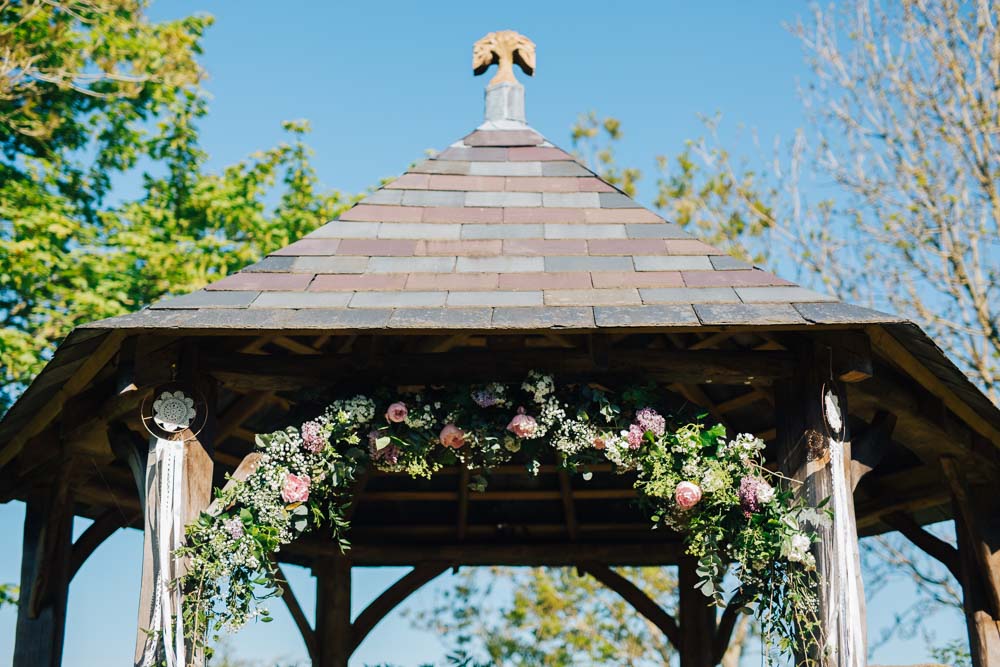 Flower Floral Arch Ceremony Backdrop Pink Peony Greenery Ceridwen Centre Wedding Love Seen Photography