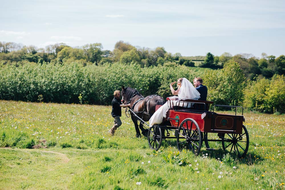 Horse Cart Transport Ceridwen Centre Wedding Love Seen Photography