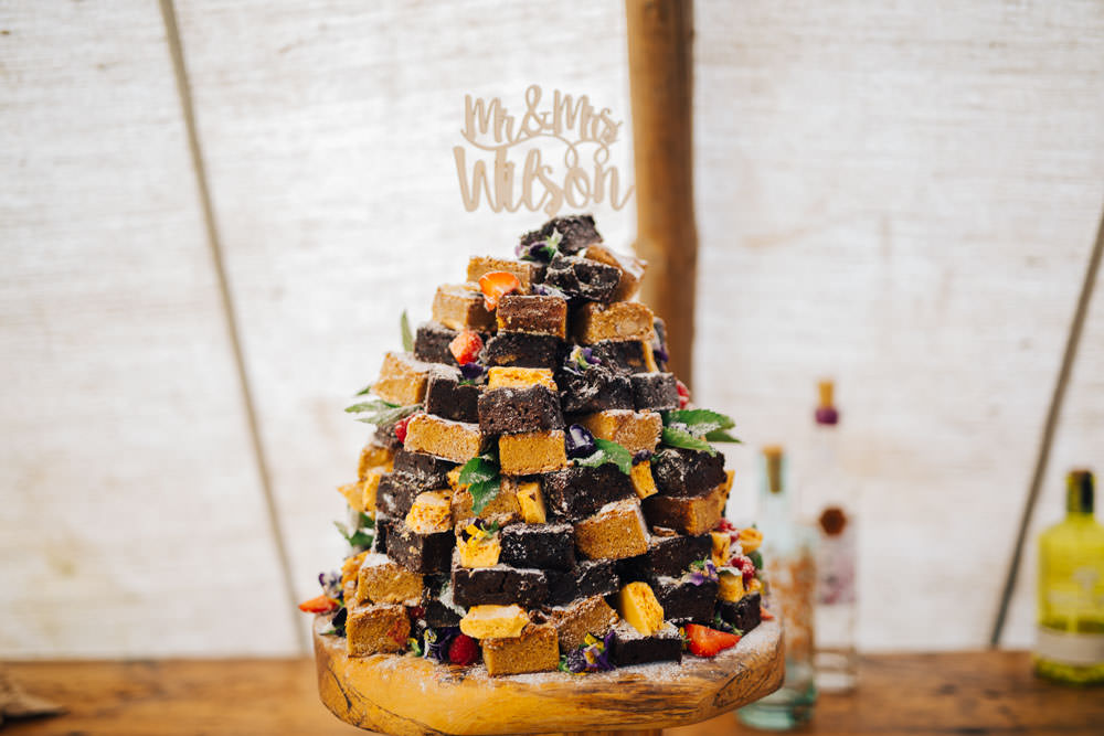 Brownie Tower Cake Ceridwen Centre Wedding Love Seen Photography