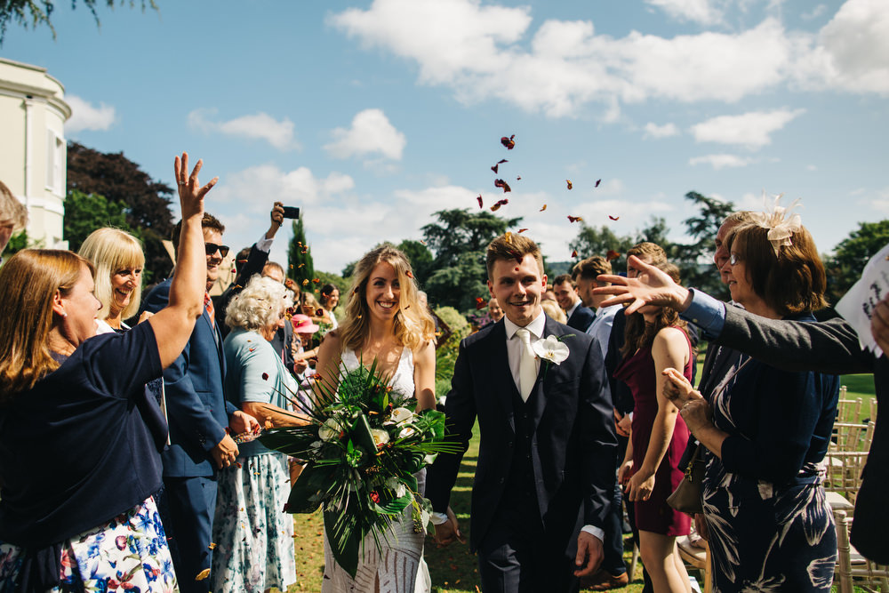 Confetti Throw Deer Park Country House Hotel Wedding Richard Skins Photography