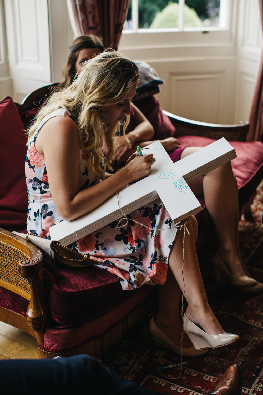 Cross Guest Book Deer Park Country House Hotel Wedding Richard Skins Photography