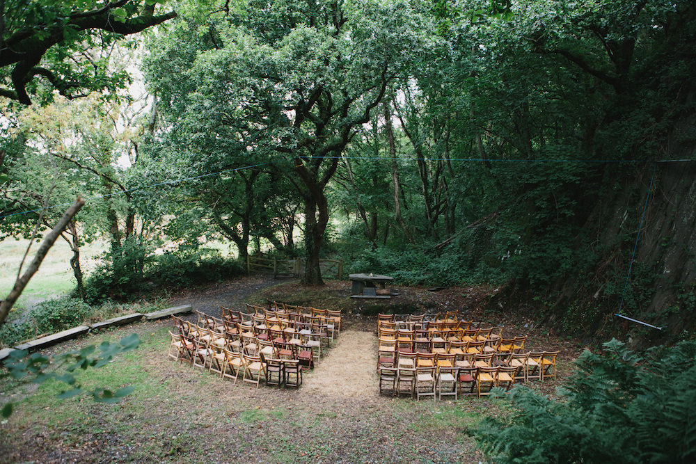 Fforest Festival Outdoor Wedding Venue peach and jo photography