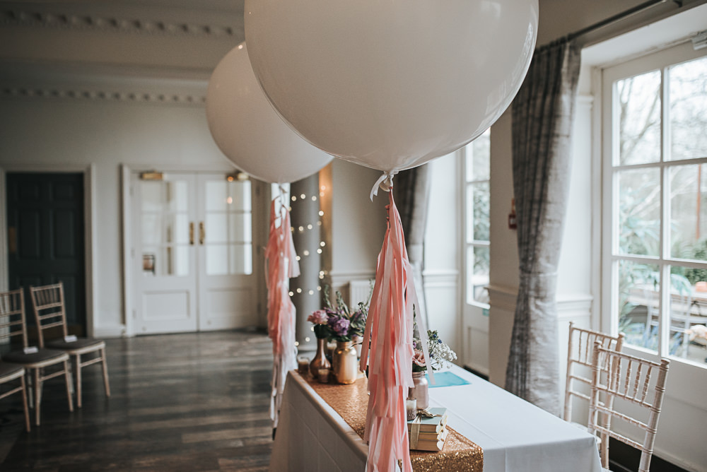 Giant Tassel Balloons Folly Farmhouse Mackworth Wedding Pear&Bear Photography
