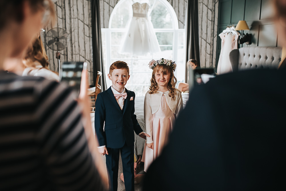 Flower Girl Page Boy Folly Farmhouse Mackworth Wedding Pear&Bear Photography