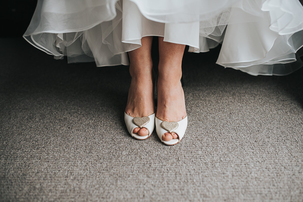 Charlotte Mills Shoes Peep Toe Hearts Folly Farmhouse Mackworth Wedding Pear&Bear Photography