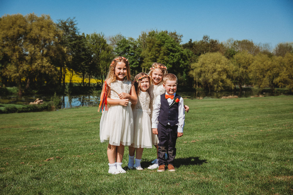 Flower Girls Page Boys Furtho Manor Farm Wedding Ben Cotterill Photography