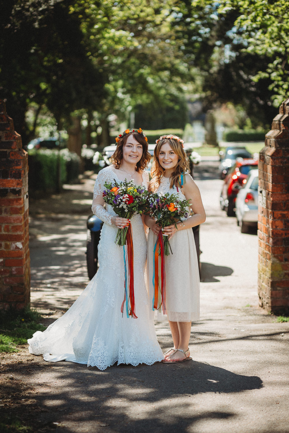 Short White Bridesmaid Dress Furtho Manor Farm Wedding Ben Cotterill Photography