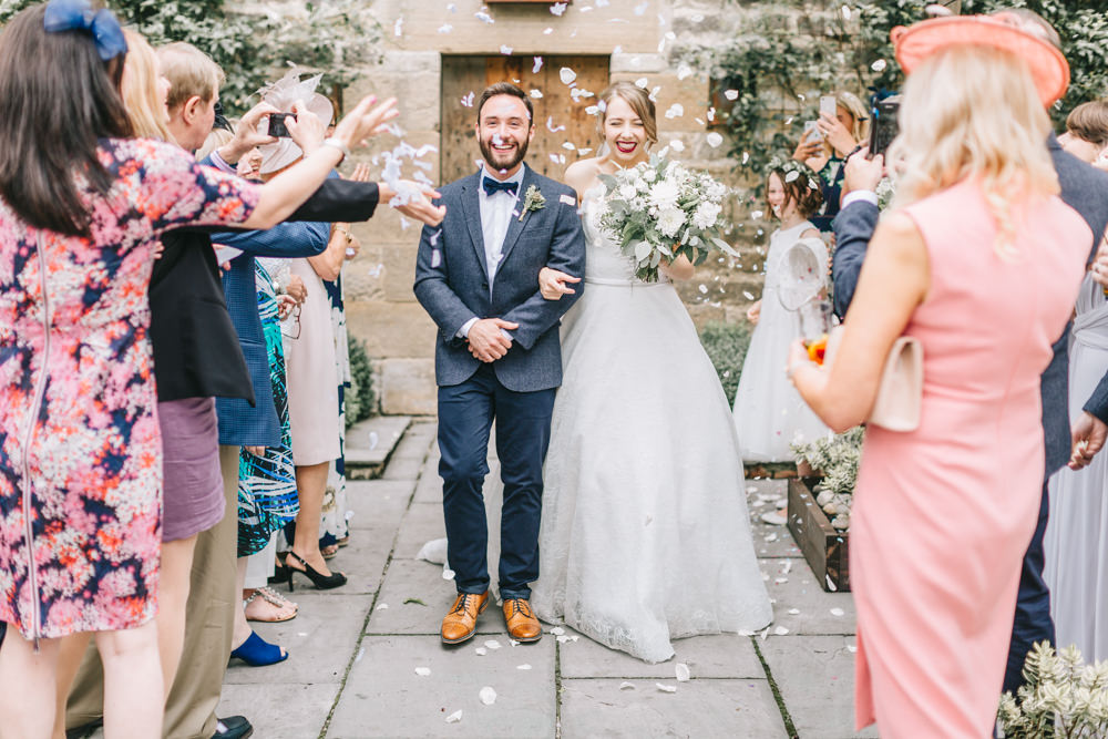 Confetti Throw Healey Barn Wedding Amy Lou Photography