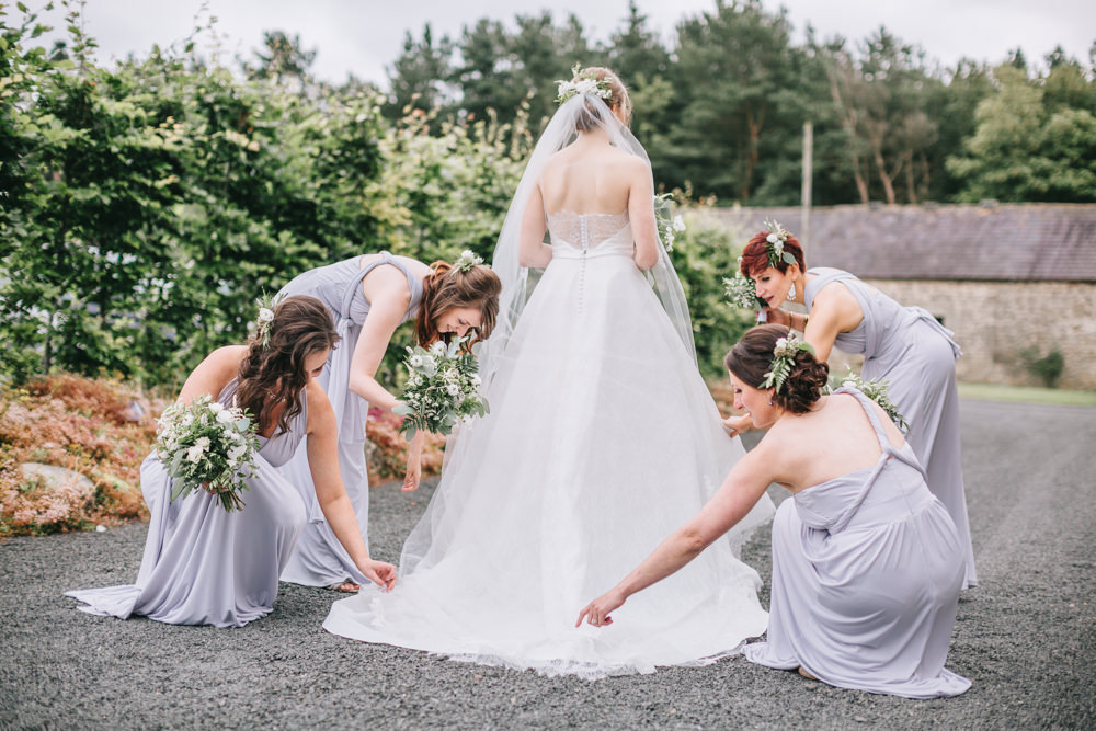 Bride Bridal Dress Gown Lace Strapless A Line Skirt Healey Barn Wedding Amy Lou Photography