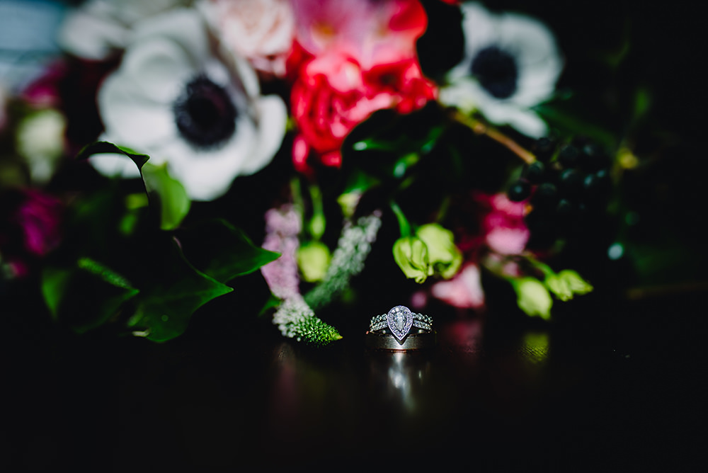 Pear Cut Engagement Ring Diamond Band Industrial Winter Wedding Reality Photography