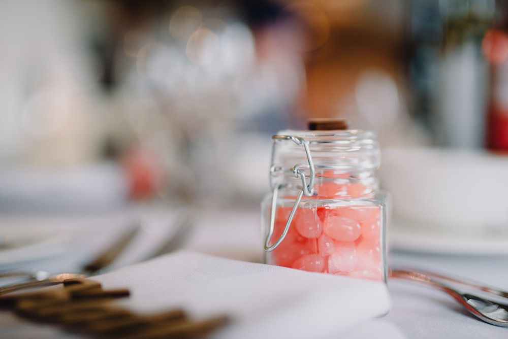 Jelly Bean Favours Jar Industrial Winter Wedding Reality Photography