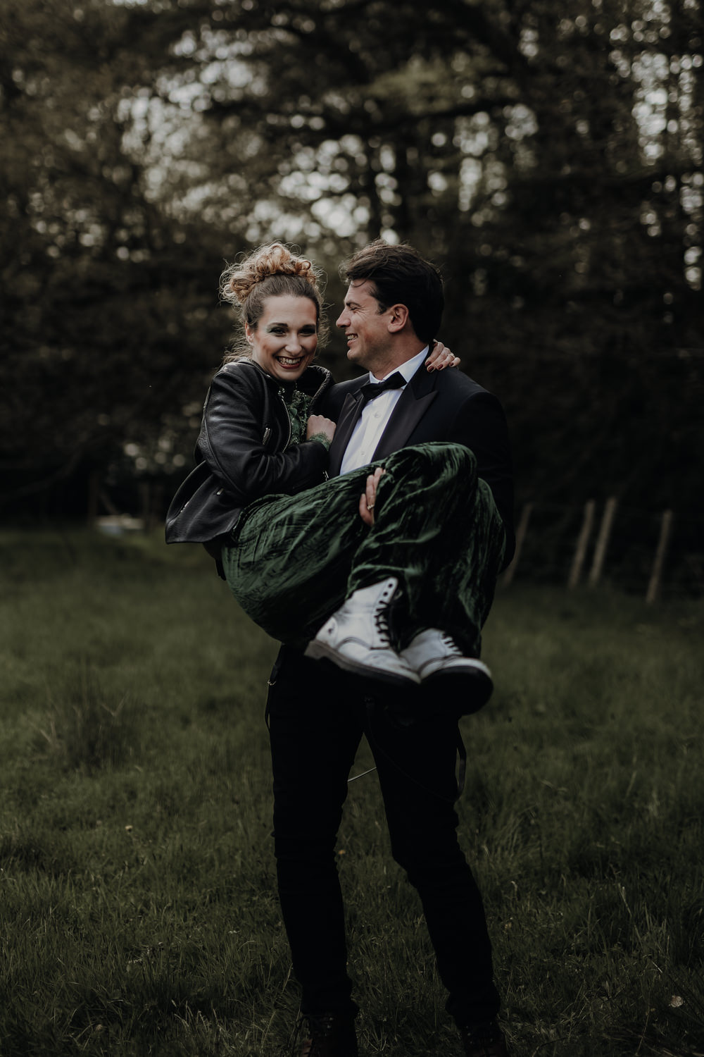 DMs Boots Bride Bridal Modern Gothic Woods Wedding Ideas Ayelle Photography