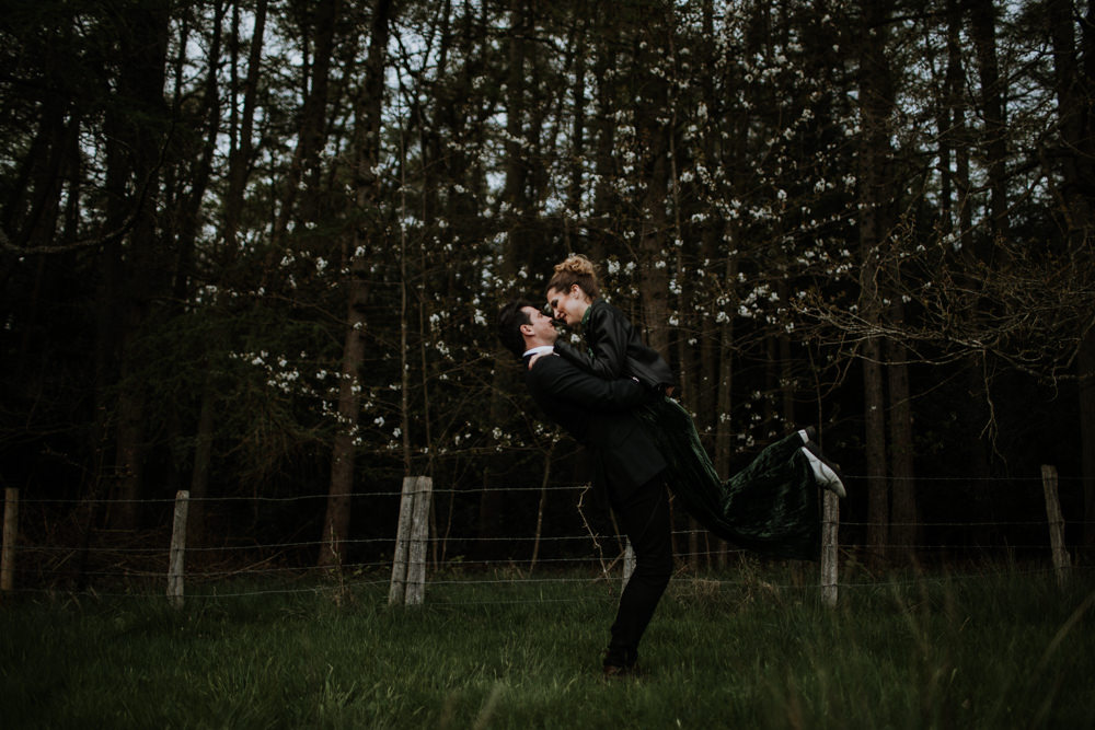 Modern Gothic Woods Wedding Ideas Ayelle Photography