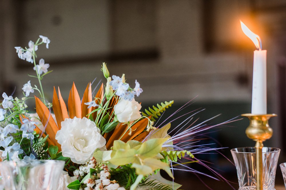 Nature Inspired Styled Shoot Seashell Pastel Dahlia Roses Sweetpea Bouquet | Ocean Wedding Ideas Industrial Rachel Watkinson Photography