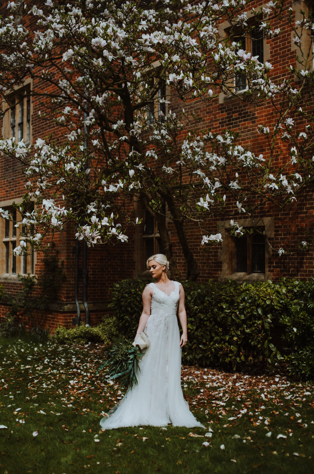 Bride Bridal Dress Gown Lace V Neck A Line Greenery Foliage Bouquet Organic Foliage Wedding Ideas Rubie Love Photography