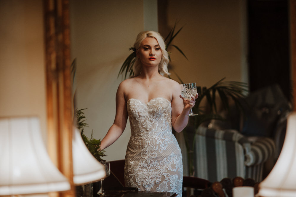 Bride Bridal Sweetheart Neckline Dress Gown Lace Organic Foliage Wedding Ideas Rubie Love Photography